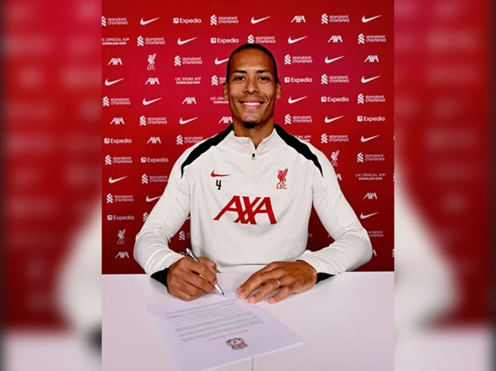 Captain Virgil van Dijk signs new contract with Liverpool - Official