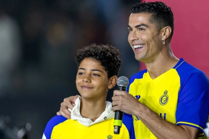 Cristiano in the Portuguese national team for the first time