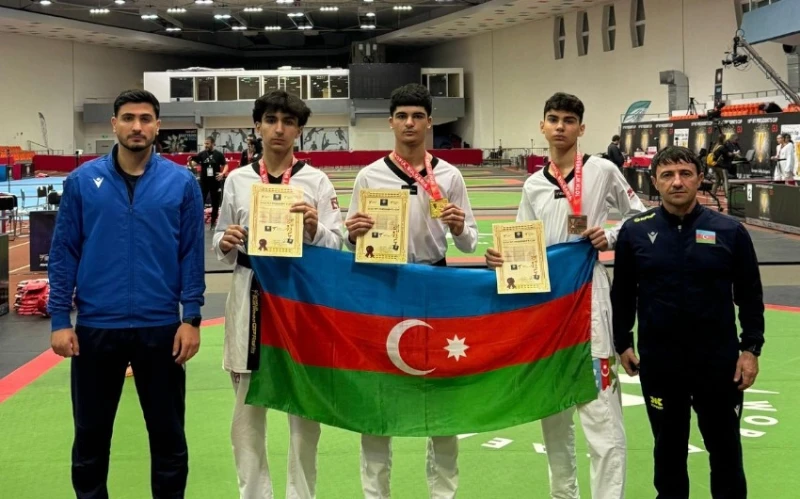 Azerbaijani young taekwondo athletes win 3 medals in Bulgaria