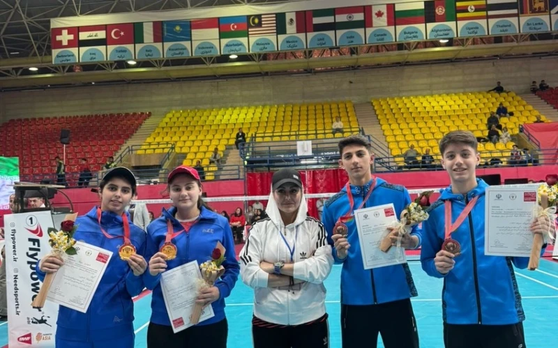 Young Azerbaijani badminton players win two medals at international tournament