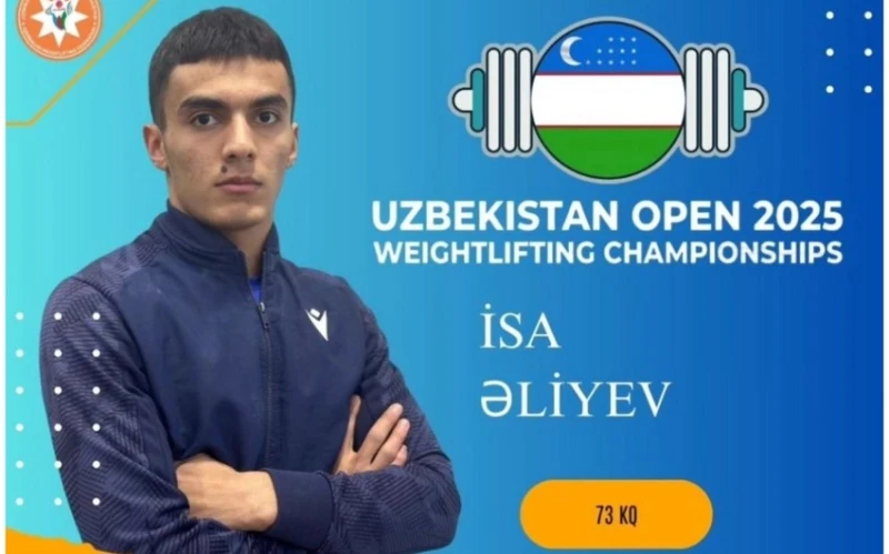 Azerbaijani weightlifter wins silver medal at "Uzbekistan Open" tournament