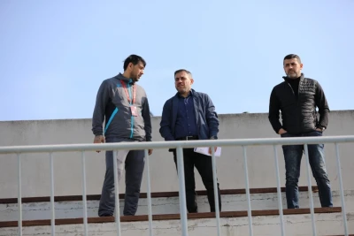 Айхан Аббасов смотрел игру в Бине