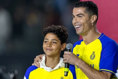 Cristiano in the Portuguese national team for the first time