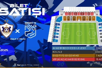 "Karabağ" - "Sumgayıt" maçının biletleri bugün satışta olacak