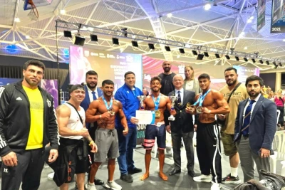 Азербайджанский бодибилдер начал чемпионат Европы с двух побед - ФОТО