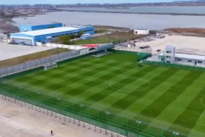 "Turan Tovuz"un məşq bazasında meydanlardan biri istifadəyə hazırdır - Video