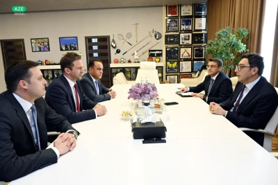 Farid Gayibov meets with the President of the European Volleyball Confederation