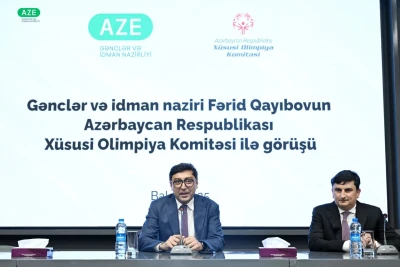 Ferid Qayıbov Özel Olimpiyatlar Komitesi temsilcileriyle görüştü - FOTO